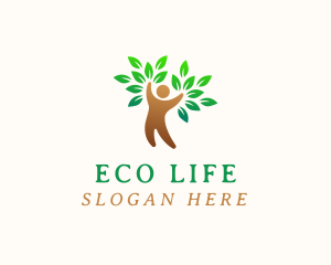 Eco Human Tree logo design