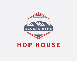 Residential House Roofing logo design