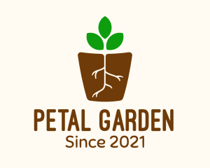 Root Pot Plant logo design