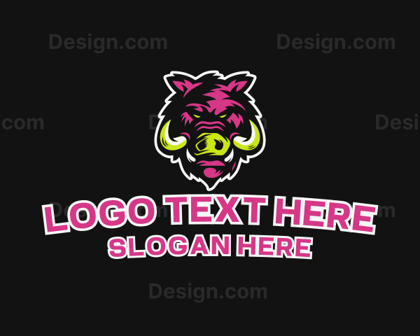 Wild Boar Animal Logo