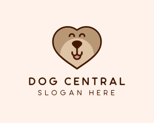 Dog BearHeart logo design