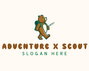 Fishing Scout Bear logo design