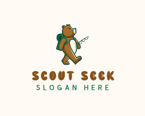 Fishing Scout Bear logo design