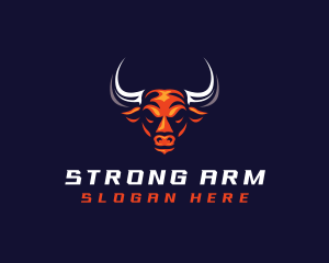 Bull Horn Strong logo design