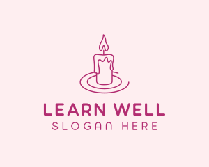 Candlestick Wellness Decor logo design