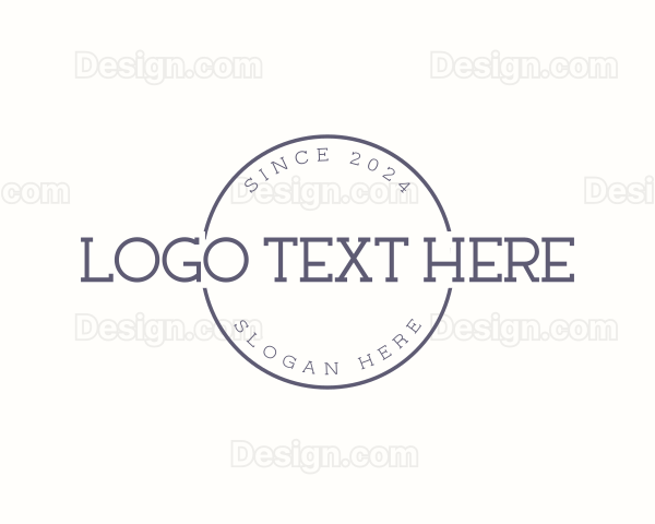 Elegant Circle Cursive Logo