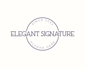 Elegant Circle Cursive logo design