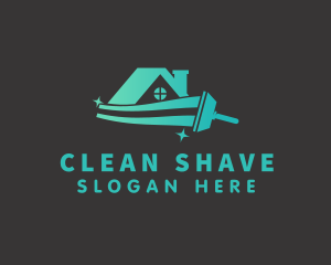 Cleaning Squeegee House logo design