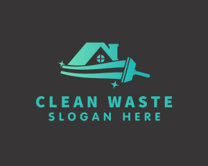 Cleaning Squeegee House logo design