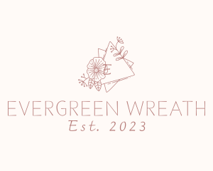 Flower Wreath Wedding Planner logo design