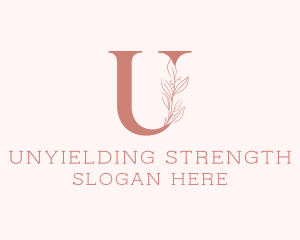 Elegant Leaves Letter U logo design