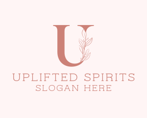 Elegant Leaves Letter U logo design