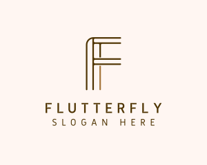 Modern Business Letter F logo design