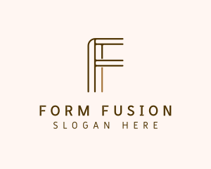 Modern Business Letter F logo design