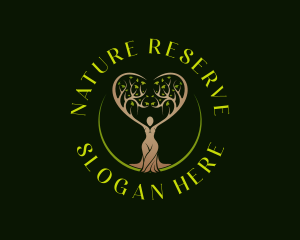 Nature Heart Woman logo design