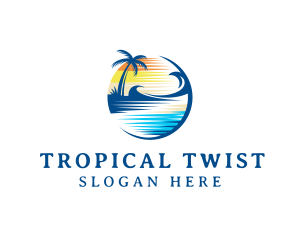 Summer Tropical Beach Resort logo design