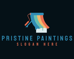 Paint Roller Renovation logo design