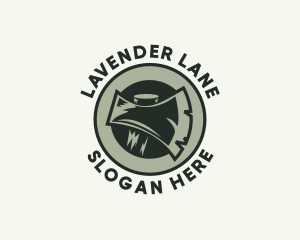 Lumber Wood Axe logo design