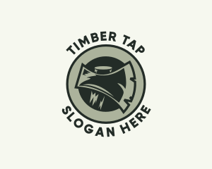 Lumber Wood Axe logo design