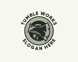 Lumber Wood Axe logo design