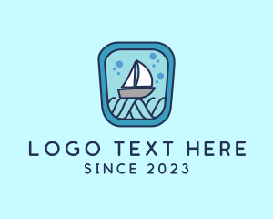 Sailboat Ocean Waves logo