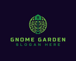 Shovel Gardening Landscaping logo design