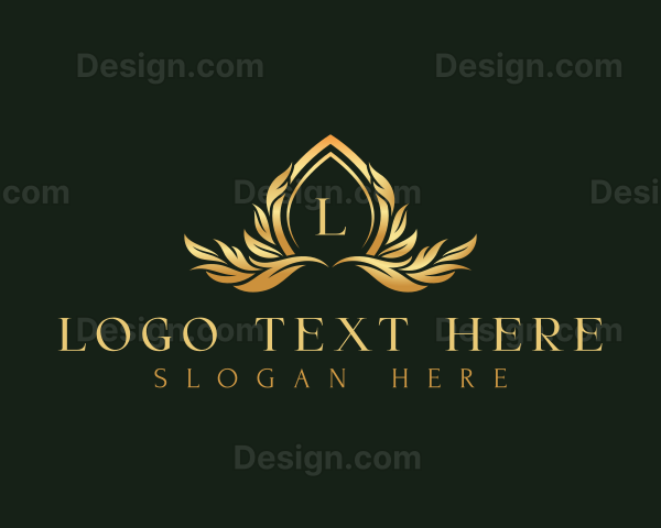 Floral Crest Leaves Logo