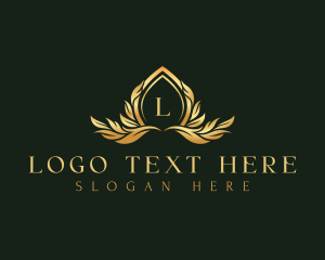 Floral Crest Leaves logo