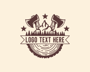Lumber Mountain Ax logo