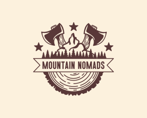 Lumber Mountain Ax logo design