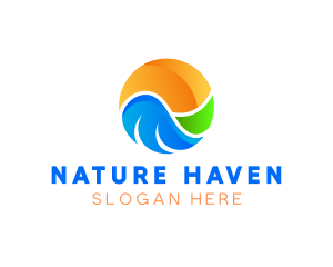  Nature Landscape Sphere logo design