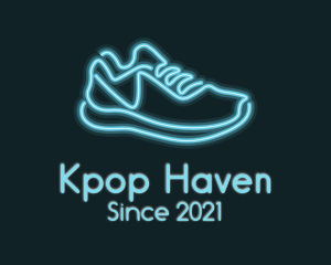 Neon Blue Sneaker logo design