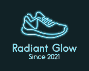 Neon Blue Sneaker logo design