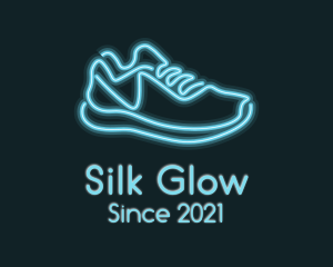 Neon Blue Sneaker logo design