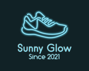 Neon Blue Sneaker logo design