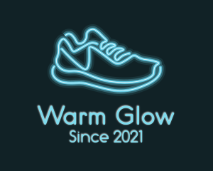 Neon Blue Sneaker logo design