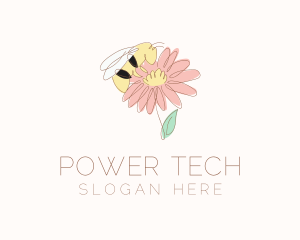 Flower Bee Insect logo