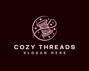 Thread Needle Sewing logo design