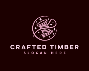 Thread Needle Sewing logo design