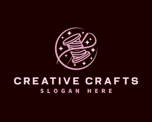 Thread Needle Sewing logo design