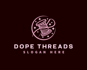 Thread Needle Sewing logo design