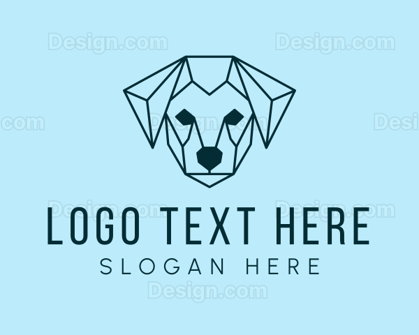 Geometric Dog Pet Logo