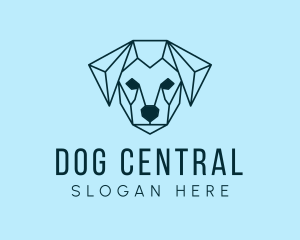 Geometric Dog Pet logo design