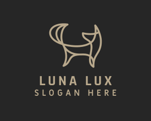 Luxe Fox Monoline logo design