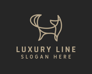 Luxe Fox Monoline logo design