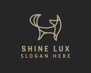 Luxe Fox Monoline logo design