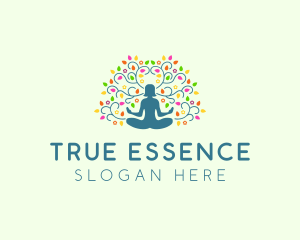 Healing Meditation Woman  logo design