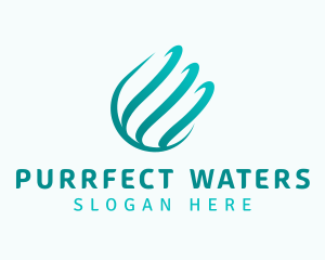 Water Droplet Waves logo design