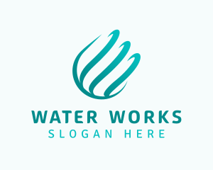 Water Droplet Waves logo design