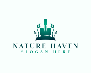 Nature Plant Shovel logo design